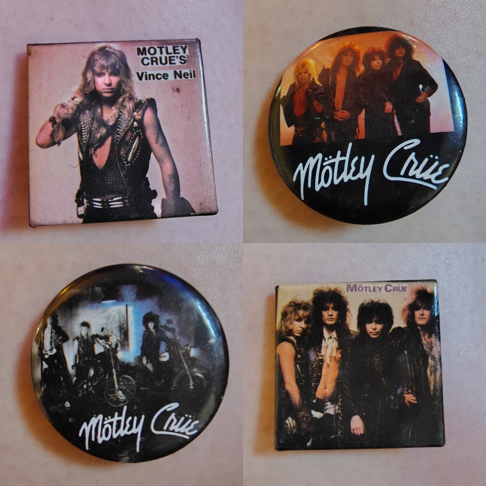 Motley Crue Band Pins Set